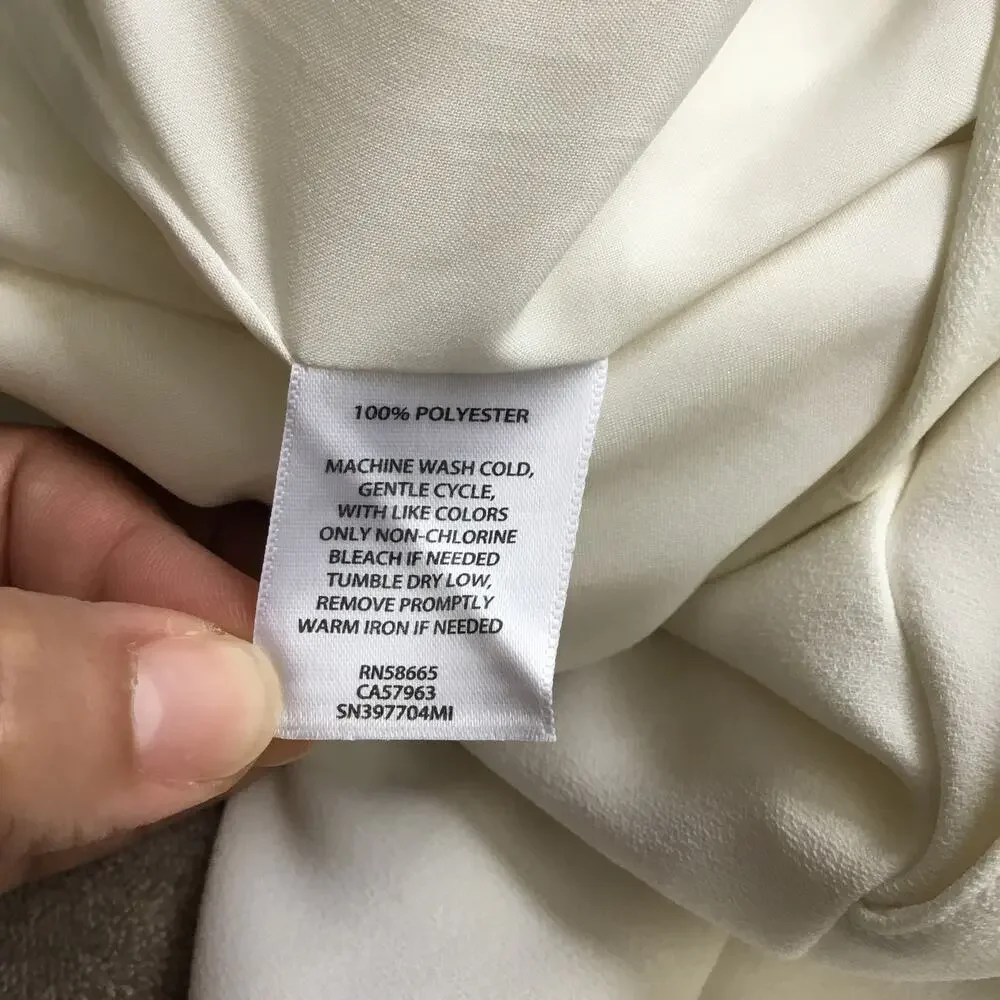 SOMETHING NAVY Ivory Pleated Wide Leg Trousers - Size 8 - Picture 6 of 12